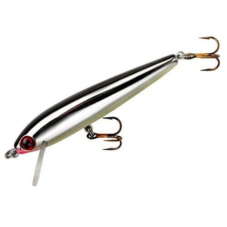 Rebel Value Minnow Lure, 1 58, 564 Oz, SilverBlack Floating F4901V
